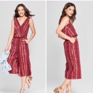 NWT Universal Threads Red Stripe Jumpsuit